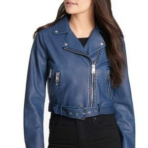 NWOT Levi's Women's Faux-Leather Moto Jacket